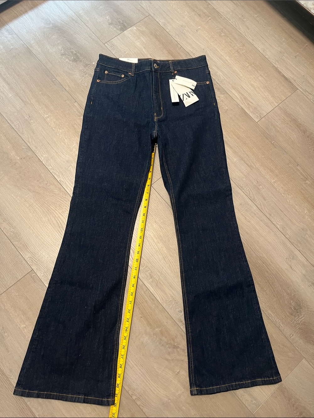 🆕 ZARA High-Waist Skinny Flare Jeans – Jack Blue | Size 12 | NWT